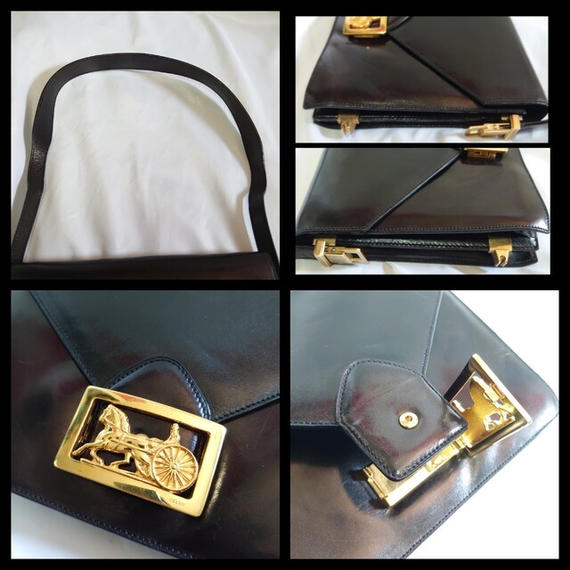 celine - 美品 CELINE 馬車金具 ワンショルダーバッグ ヴィンテージの