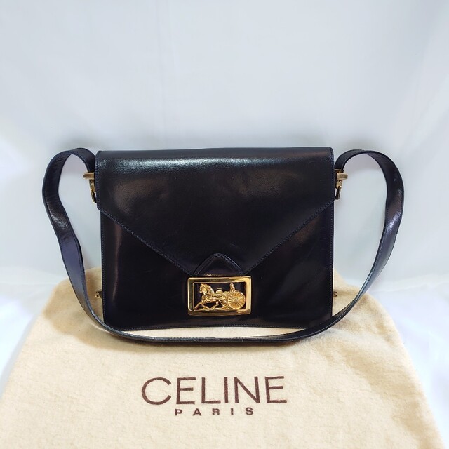 美品 CELINE 馬車金具 ワンショルダーバッグ ヴィンテージ | フリマアプリ ラクマ