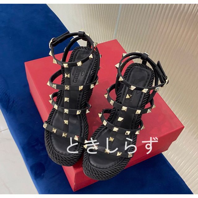 VALENTINO♥スタッズウエッジソールサンダル | marzena.com