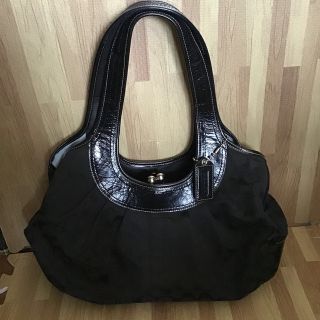 コーチ(COACH)のcoach ハンドバッグ　ブラック　レトロ　お値下げ❣️(ハンドバッグ)