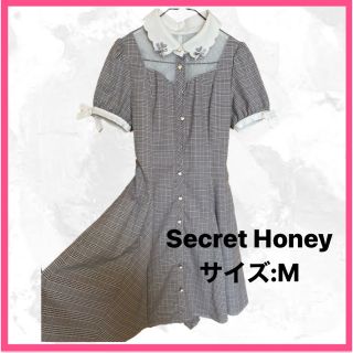 シークレットハニー(Secret Honey)の【最終価格‼️】ハートカラーチェックワンピ(ミニワンピース)