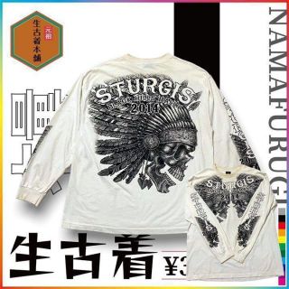 古着 HOT 90s  バイク　ツーリング　STURGIS　骸骨 ビンテージ(Tシャツ/カットソー(七分/長袖))