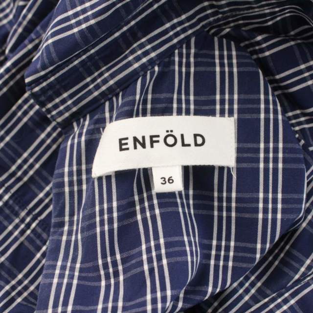 ENFOLD - エンフォルド ブラウス シャツ チェック ボリュームスリーブ