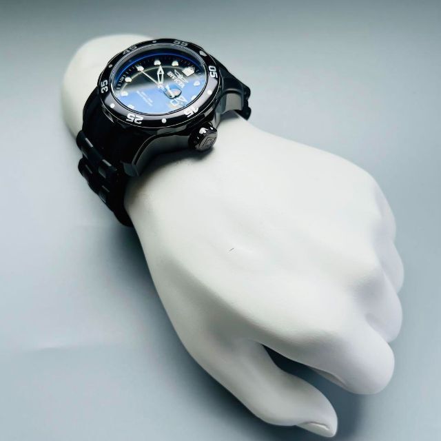 インビクタ 腕時計 メンズ ブラック 新品 クォーツ デイト 200m防水 黒