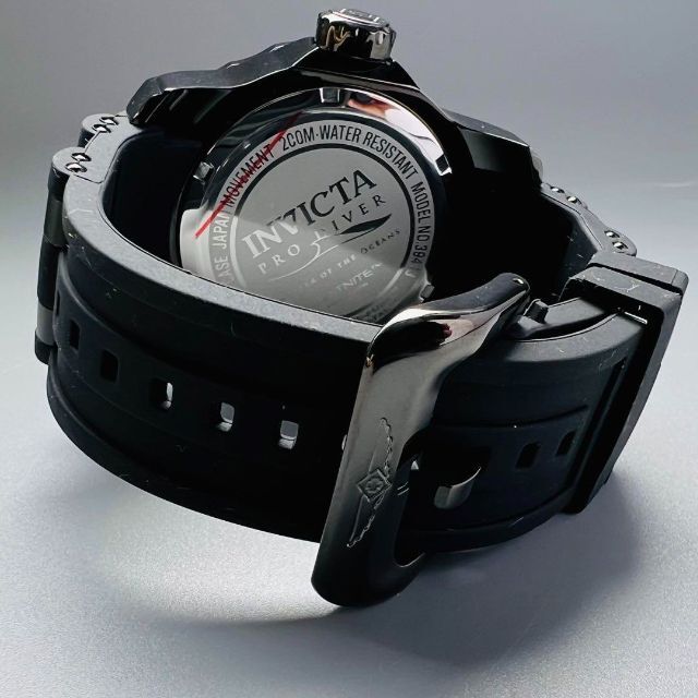 インビクタ 腕時計 メンズ ブラック 新品 クォーツ デイト 200m防水 黒