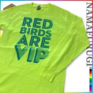 古着 GILDAN  黄 red birds 赤い鳥　VIP 長袖　Tシャツ(Tシャツ/カットソー(七分/長袖))