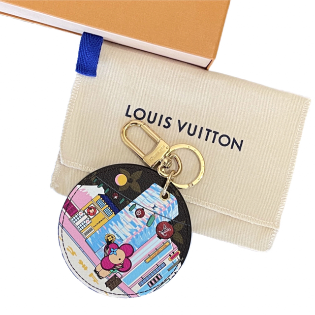 モノグラム×ライトブルー美品 ルイヴィトン ポルトクレ イリュストレ モノグラム×ライトブルー美品 ルイヴィトン ポルトクレ イリュストレ