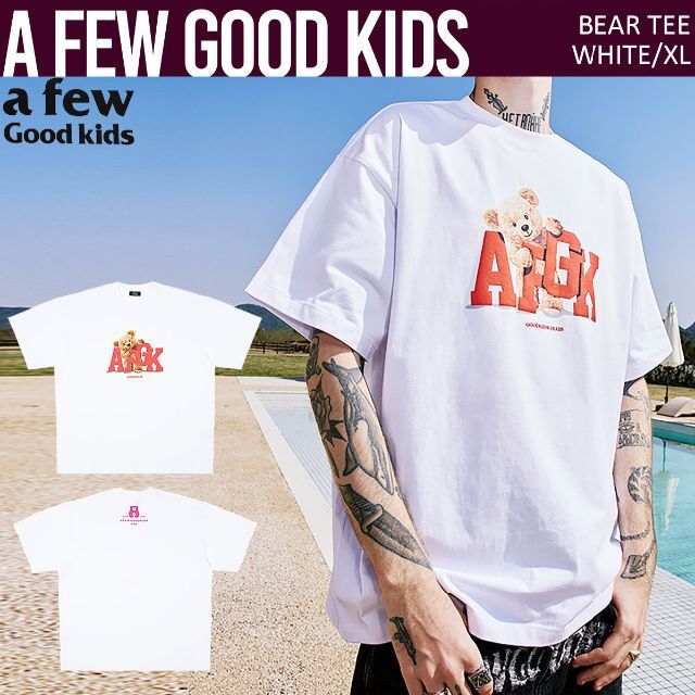 A FEW GOOD KIDS 正規品 クマプリント TEE シロ XLafgk_mikestore