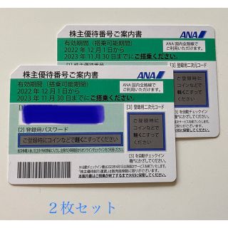 エーエヌエー(ゼンニッポンクウユ)(ANA(全日本空輸))のANA株主優待券２枚(その他)