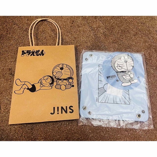 JINS(ジンズ)のJINS ドラえもんコラボ　メガネケース　メガネ拭き レディースのファッション小物(サングラス/メガネ)の商品写真