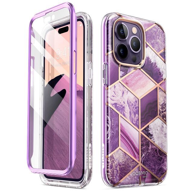 【色: 紫】i-Blason iPhone14 Pro Max ケース 6.7イ