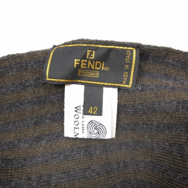 極美品 フェンディ FENDI ズッカ ペカン ニット マフラー FE4 - マフラー