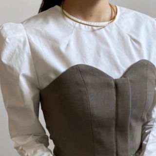 Ameri◆3WAY BARE TOP COMBINAISON コーデセット