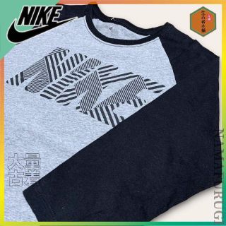 SVG 古着 NIKE  ラグラン　リンガー　ナイキ　ロゴ 長袖　Tシャツ(Tシャツ/カットソー(七分/長袖))