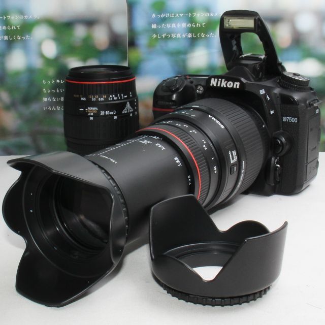 Nikon - ❤️予備バッテリー&新品カメラバッグ付❤️Nikon D7500 ダブルレンズ