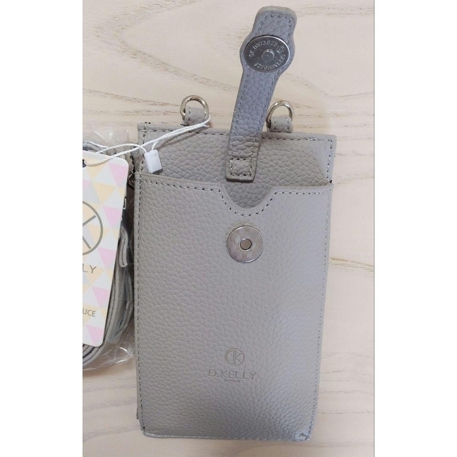 福袋特集 美品 D.KELLY ショルダーバッグ スマホポーチ グレージュ