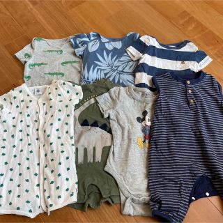 ユニクロ(UNIQLO)のロンパース　夏　まとめ売り　男の子(ロンパース)