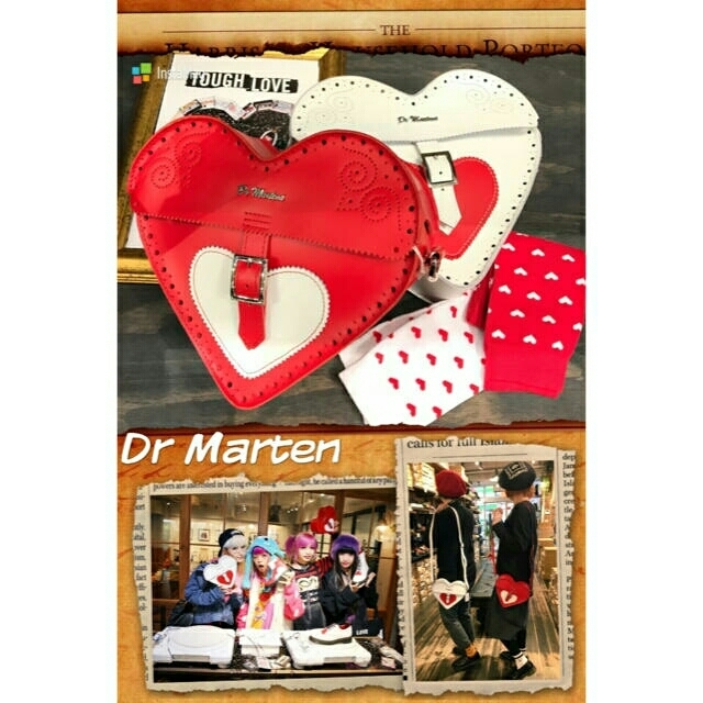 Dr.Martens(ドクターマーチン)の最終値下！ドクターマーチンバレンタインハートサッチェルバッグ 新品 ホワイト  レディースのバッグ(ショルダーバッグ)の商品写真