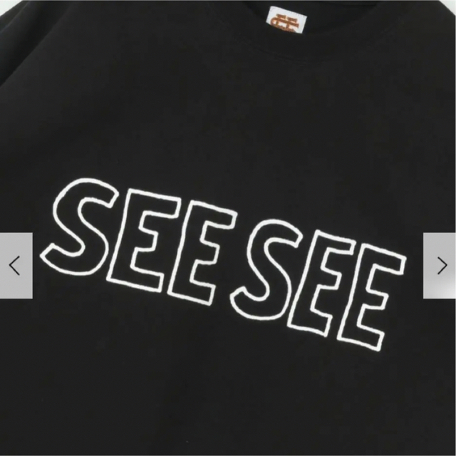 1LDK SELECT(ワンエルディーケーセレクト)の黒 L SEE SEE SUPER BIG TEE Tシャツ シーシー メンズのトップス(Tシャツ/カットソー(半袖/袖なし))の商品写真