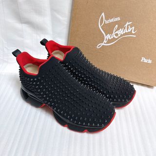 クリスチャンルブタン(Christian Louboutin)のルブタン　スパイクスタッズ　ソックススニーカー　ローカット　スリッポン　靴　美品(スニーカー)