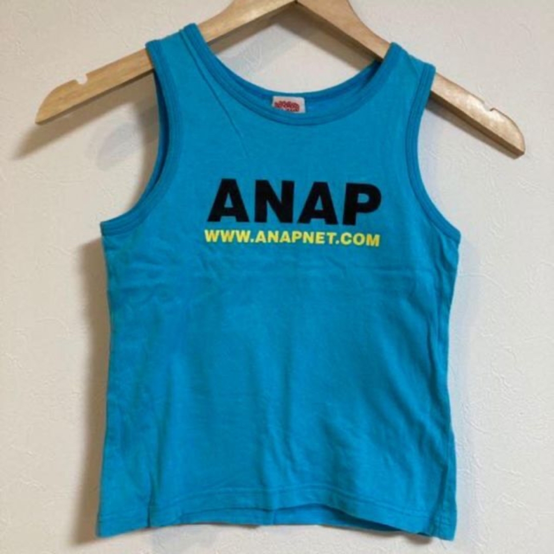 ANAP Kids(アナップキッズ)の【 ANAP kids】  アナップキッズ　タンクトップ　ブルー　120 キッズ/ベビー/マタニティのキッズ服女の子用(90cm~)(Tシャツ/カットソー)の商品写真