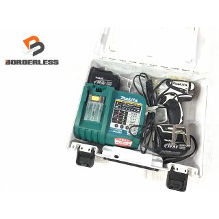 マキタ(Makita)のj☆中古品☆makita マキタ 14.4V 充電式インパクトドライバ TD131DRFXW 白/ホワイト バッテリー2個(3.0Ah) 充電器 ケース付 70209(工具)