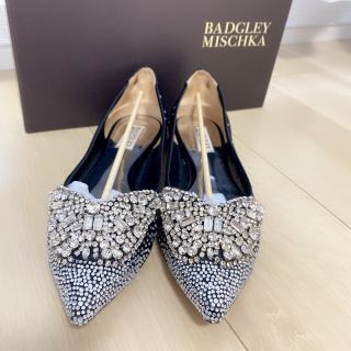 ジミーチュウ(JIMMY CHOO)のビジューフラットパンプス(バレエシューズ)