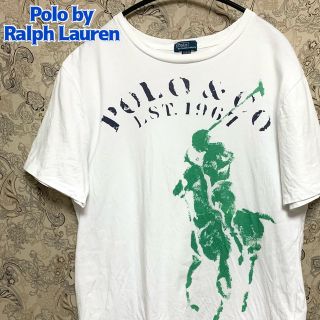 ポロラルフローレン(POLO RALPH LAUREN)のポロ ラルフローレン 半袖Tシャツ ロゴプリント ゆるだぼ XL ホワイト 古着(Tシャツ/カットソー(半袖/袖なし))