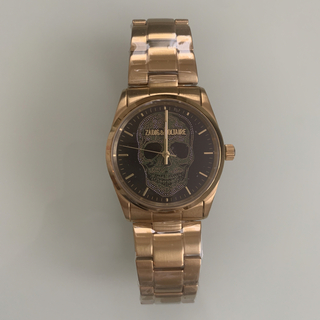 ザディグエヴォルテール(Zadig&Voltaire)のスカル　骸骨ドクロ　ゴールド腕時計　ユニセックス　男女兼用(腕時計)