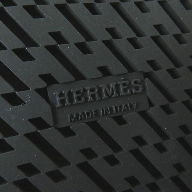 Hermes(エルメス)の極美品◎イタリア製 21年 HERMES エルメス シプレ FR2111152 レディース スウェードレザー フラットサンダル 黒×マスタード 37 箱・袋付き レディースの靴/シューズ(サンダル)の商品写真