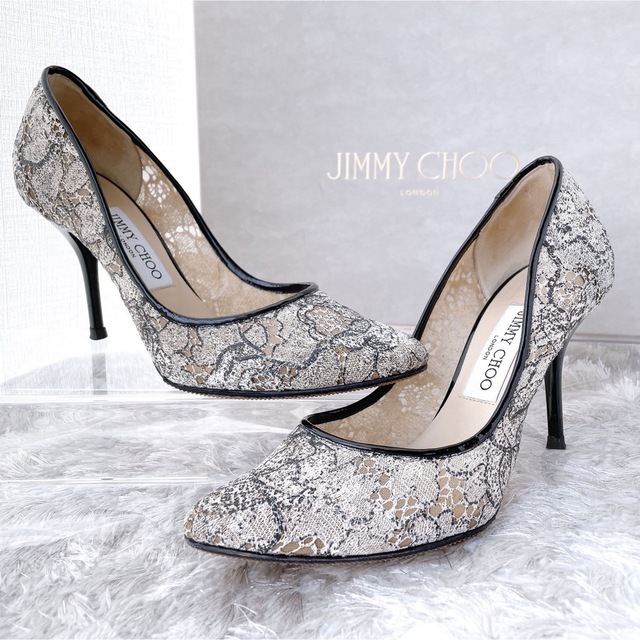 JIMMY CHOO ジミーチュウ パンプス レース ハイヒール 花柄 美品