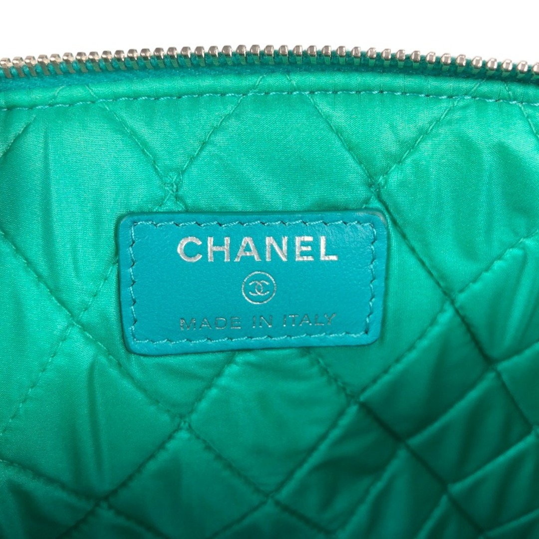 CHANEL(シャネル)の　シャネル CHANEL HABANA クラッチバッグ A82594 ターコイズ シルバー金具 レザー レディース クラッチバッグ レディースのバッグ(クラッチバッグ)の商品写真