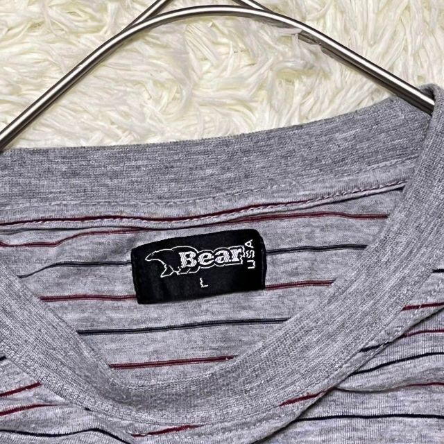 Bear USA(ベアー)のベアーUSA【L】半袖 Tシャツ トップス ボーダー柄 大きいサイズ メンズのトップス(Tシャツ/カットソー(半袖/袖なし))の商品写真