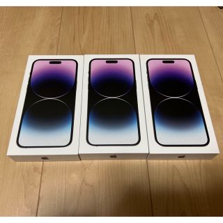 アイフォーン(iPhone)の新品未開封　iphone14 pro MAX 256GB ディープパープル　3台(スマートフォン本体)