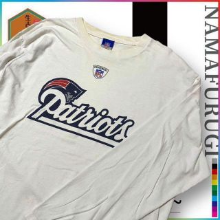 古着 NFL 90s  ペイトリオッツ　アメフト　ロゴ　フットボール ビンテージ(Tシャツ/カットソー(七分/長袖))