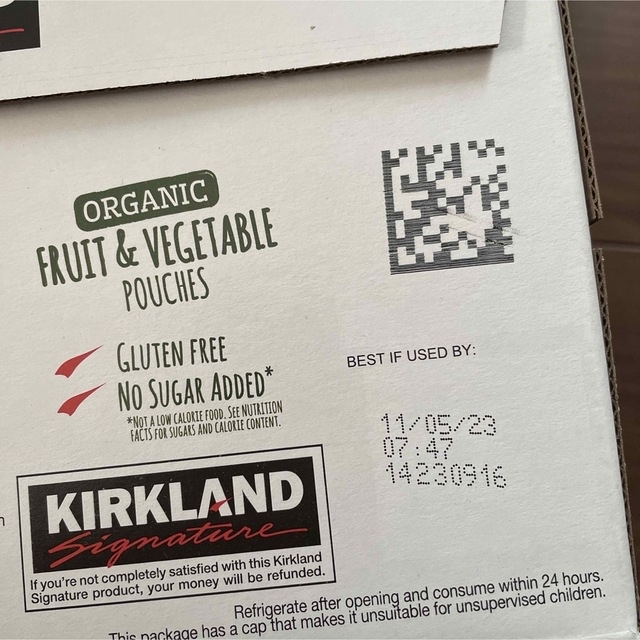 KIRKLAND(カークランド)の送料無料　KIRKLAND オーガニック フルーツ＆ベジタブル パウチ 48個　 キッズ/ベビー/マタニティの授乳/お食事用品(その他)の商品写真