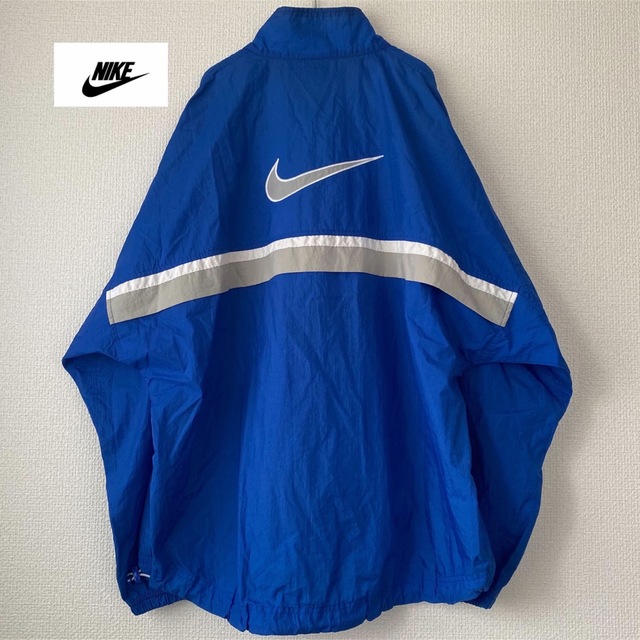 ナイロンジャケットNIKE 90s 銀タグ 白タグ ナイロンジャケット ハーフジップ バックロゴ