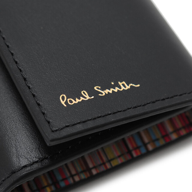 ポールスミス キーケース M1A 1981 BMULTI 79 キーフック 6連 キーホルダー インテリア シグネチャー ストライプ ブラック 黒 Paul Smith 【2023年春夏新作】 7