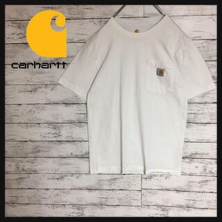 カーハート(carhartt)の【美品人気カラーホワイト】カーハート　半袖ポケットTシャツ　Sサイズ　K187(Tシャツ/カットソー(半袖/袖なし))