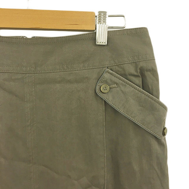 LAUTREAMONT(ロートレアモン)のロートレアモン スカート 台形 膝丈 無地 ボックスプリーツ 3 グレー 茶 レディースのスカート(ひざ丈スカート)の商品写真