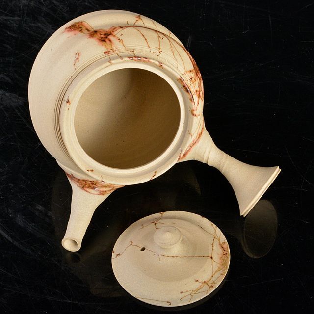 煎茶道具 常滑焼 谷川仁作 白泥藻掛 茶器 急須 茶碗 共箱 D 煎茶道具 常滑焼 谷川仁作 白泥藻掛 茶器 急須 茶碗 共箱 D