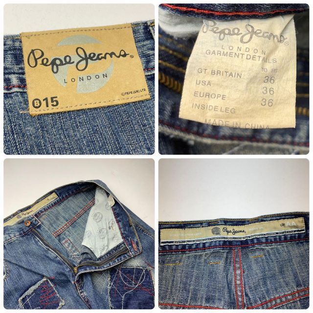 Pepe Jeans - ぺぺジーンズワッペンバギーデニムジーンズ刺繍b系 Pepe Jeans - ぺぺジーンズワッペンバギーデニムジーンズ刺繍b系