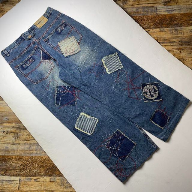 Pepe Jeans - ぺぺジーンズワッペンバギーデニムジーンズ刺繍b系 Pepe Jeans - ぺぺジーンズワッペンバギーデニムジーンズ刺繍b系