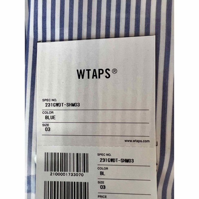 W)taps(ダブルタップス)のWTAPS 23SS BD 02 LS CTPL COOLMAX  ブルー L  メンズのトップス(シャツ)の商品写真