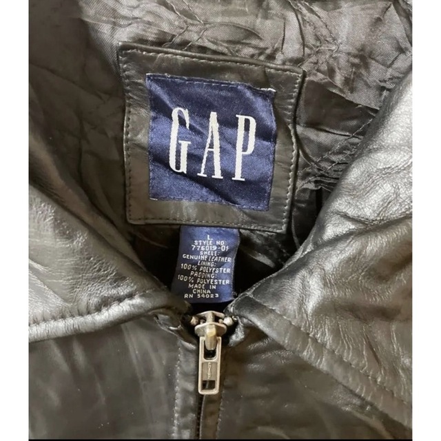 OLD GAP レザージャケット オールドギャップ 黒 本革 90s L 古着 人気