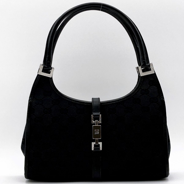 GUCCI グッチ 01721 ジャッキー GGキャンバス ハンドバッグ ブラック