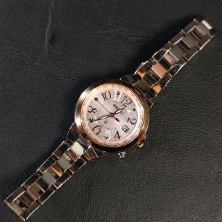 美品【稼働品】SEIKO　セイコールキア　1B25　ピンク　ゴールド　ソーラー