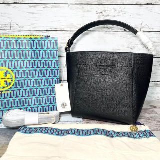 トリーバーチ(Tory Burch)の【新品】トリーバーチMCGRAW SMALL BUCKET ブラック(ショルダーバッグ)