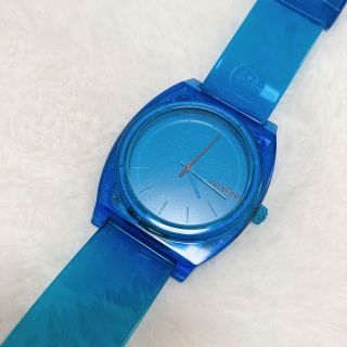 ニクソン(NIXON)の美品⚫︎Nixon⚫︎時計⚫︎クリア⚫︎ブルー(腕時計(アナログ))