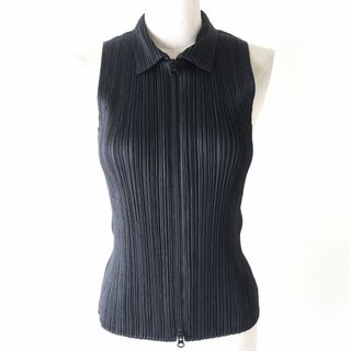 極美品△正規品 プリーツプリーズ イッセイミヤケ PP04-JE384 襟付